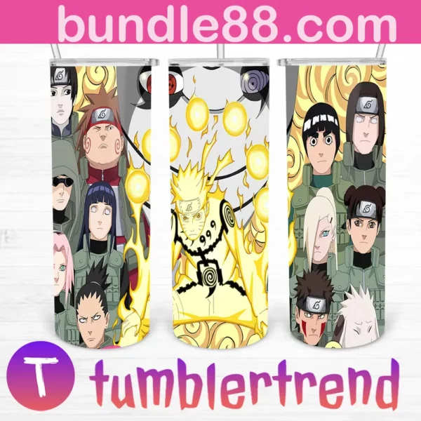 Naruto Characters 20oz Tumbler Skinny