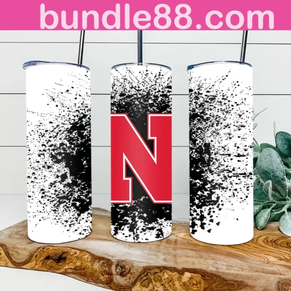 Nebraska Cornhuskers Football 20oz Skinny Tumbler