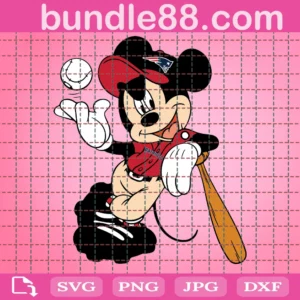 New England Patriots Baseball Mouse Clipart