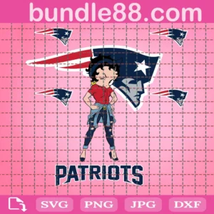 New England Patriots Betty Boop Svg