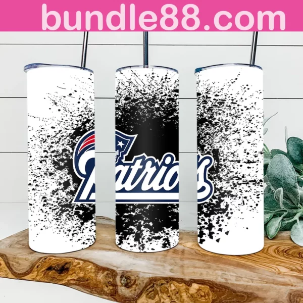 New England Patriots Football 20oz Skinny Tumbler