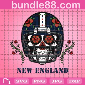 New England Patriots Skull Football