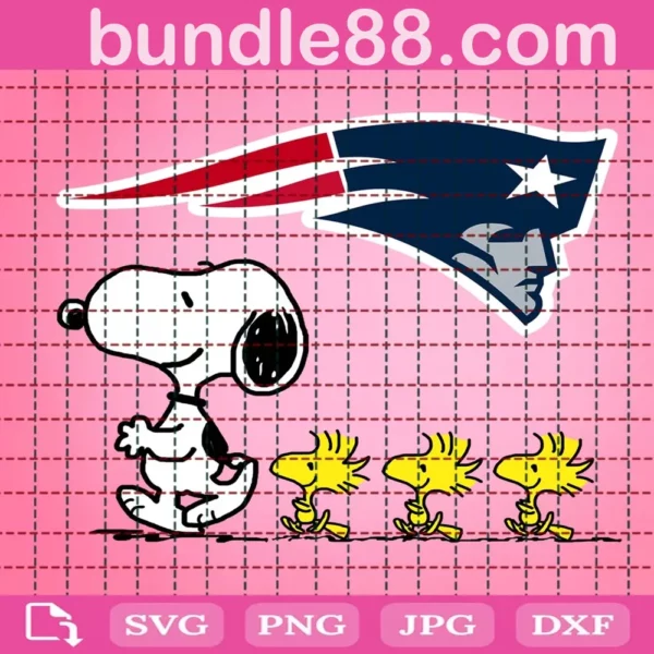 New England Patriots Snoopy Woodstock Svg