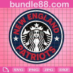 New England Patriots Starbucks Logo Cup Wrap Svg