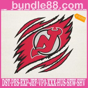 New Jersey Devils Embroidery Design