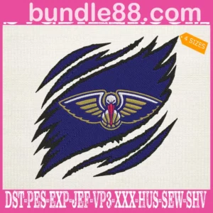 New Orleans Pelicans Embroidery Design