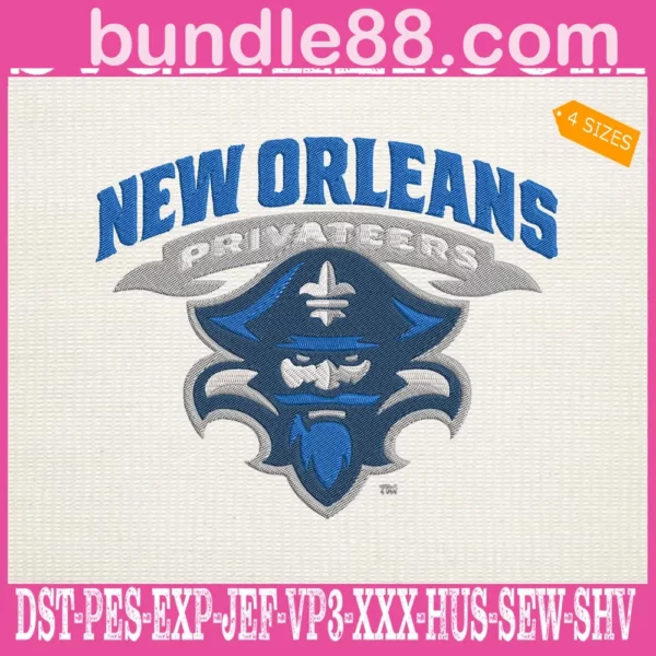 New Orleans Privateers Embroidery Files