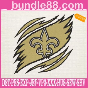 New Orleans Saints Embroidery Design