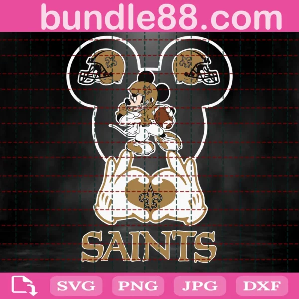 New Orleans Saints Football Mouse Clipart