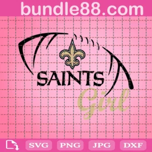 New Orleans Saints Girl Svg