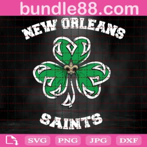 New Orleans Saints Lucky Clover Svg