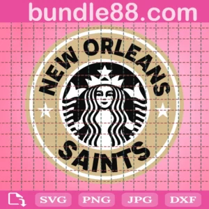 New Orleans Saints Starbucks Logo Cup Wrap Svg