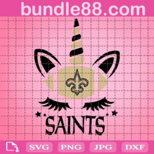 New Orleans Saints Unicorn Football Svg Files