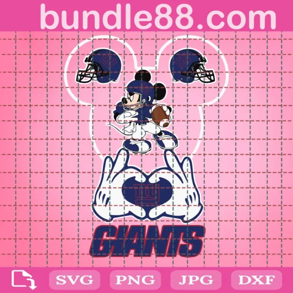 New York Giants Football Mouse Clipart