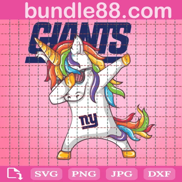 New York Giants Football Unicorn Face Cut File