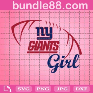 New York Giants Girl Svg
