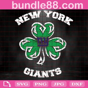 New York Giants Lucky Clover Svg