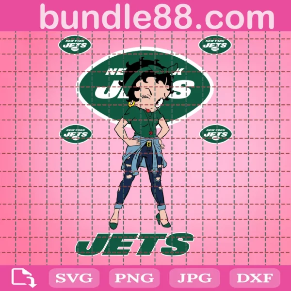 New York Jets Betty Boop Svg