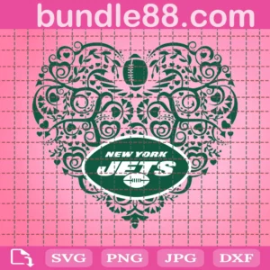 New York Jets Heart Svg
