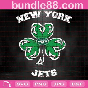 New York Jets Lucky Clover Svg