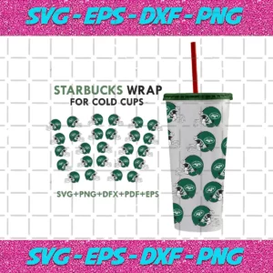 New York Jets Svg For 24Oz Venti Cold Cup Wrap