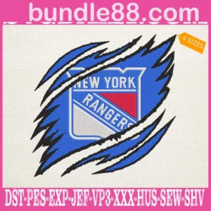 New York Rangers Embroidery Design