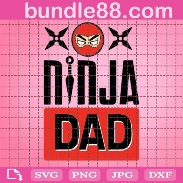 Ninja Dad Svg, Ninjitsu Martial Arts Svg