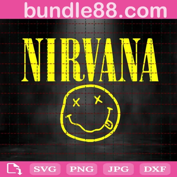 Nirvana Svg, Nirvana Smiley Svg