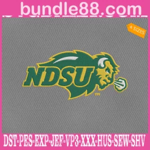 North Dakota State Bison Embroidery Files