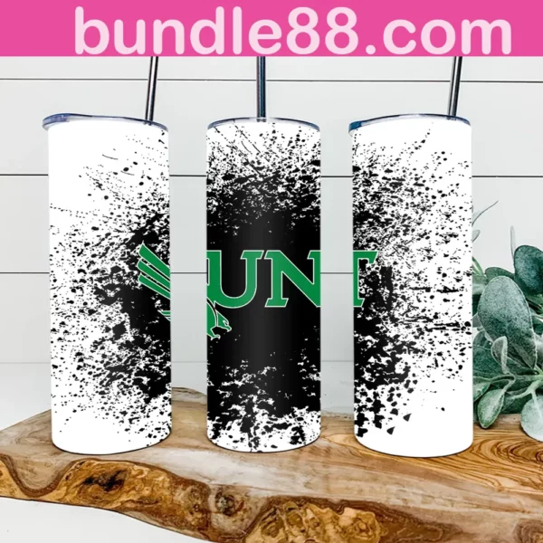 North Texas Mean Green Football 20oz Skinny Tumbler