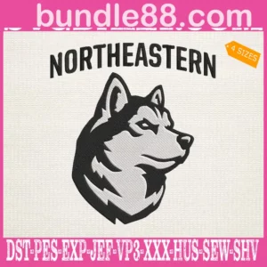 Northeastern Huskies Embroidery Files