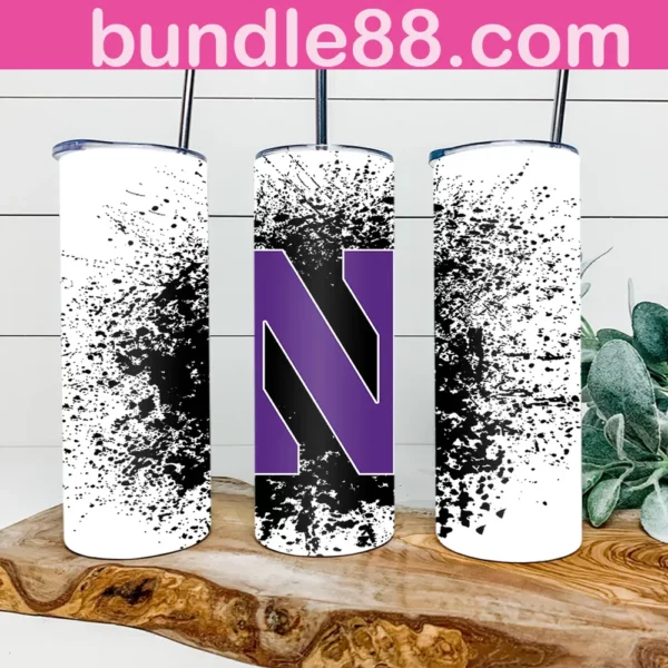 Northwestern Wildcats Football 20oz Skinny Tumbler