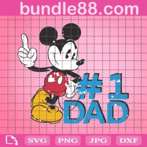 Number One Dad Father'S Day Svg. Png