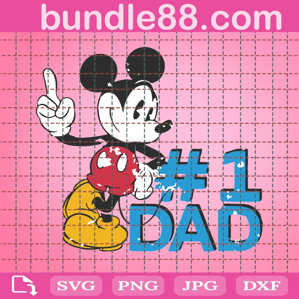 Number One Dad Father'S Day Svg. Png SVG PNG DXF EPS Digital Files July ...