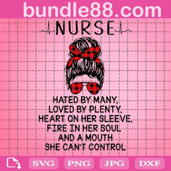 Nurse Hated By Manny American Girl With Dots Bun Svg