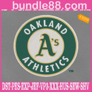 Oakland Athletics Logo Embroidery Machine