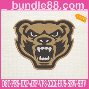 Oakland Golden Grizzlies Embroidery Files