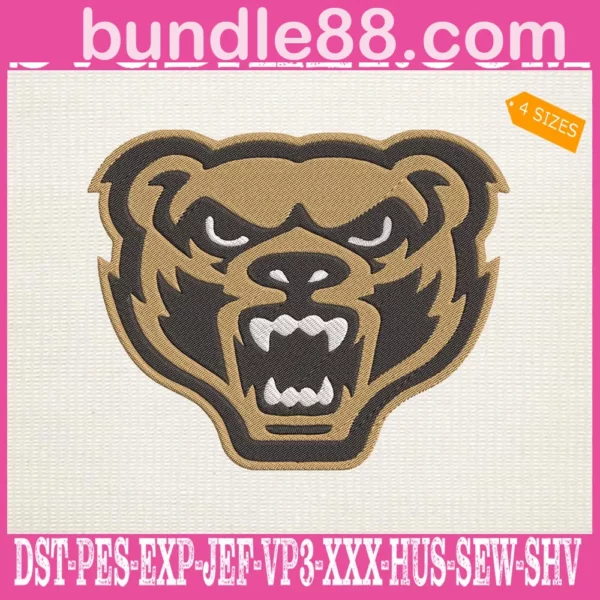 Oakland Golden Grizzlies Embroidery Files