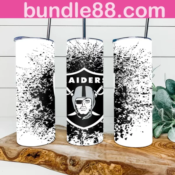 Oakland Raiders Football 20oz Skinny Tumbler