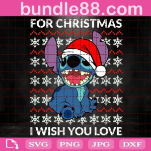 Ohana For Christmas I Wish You Love Svg