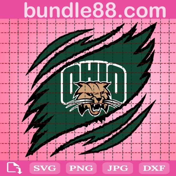 Ohio Bobcats Claws Svg