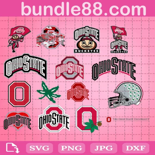 Ohiostate Buckeyes Ncaa Svg Bundle