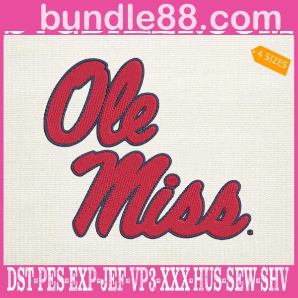 Ole Miss Rebels Embroidery Machine