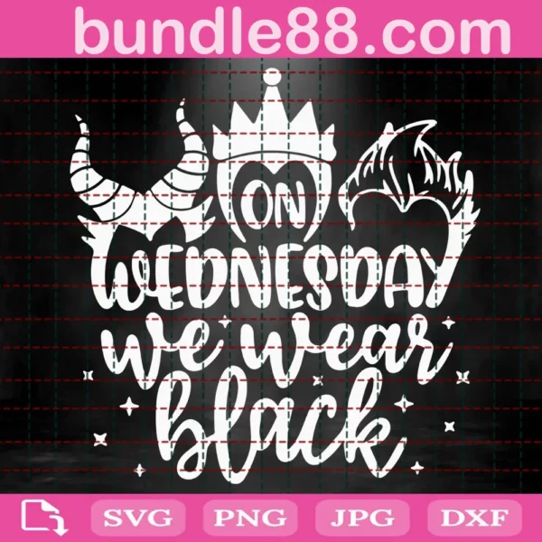 On Wednesday We Wear Black Svg