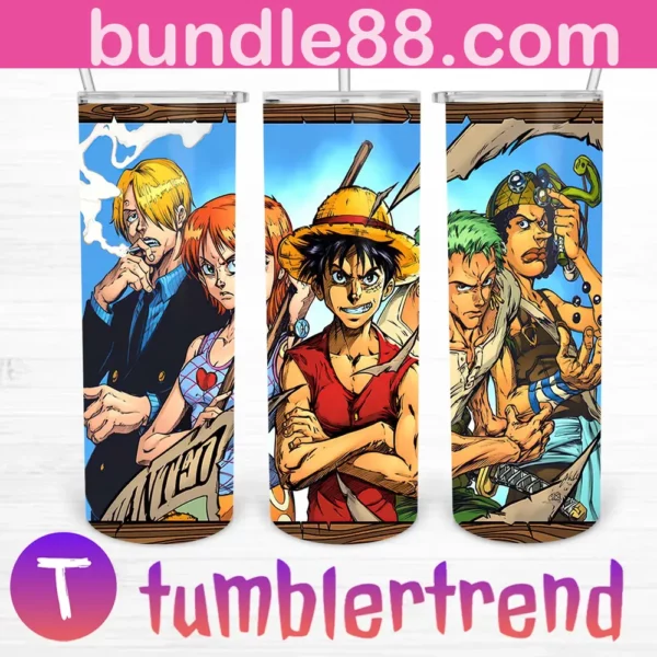 One Piece Characters 20oz Tumbler Skinny