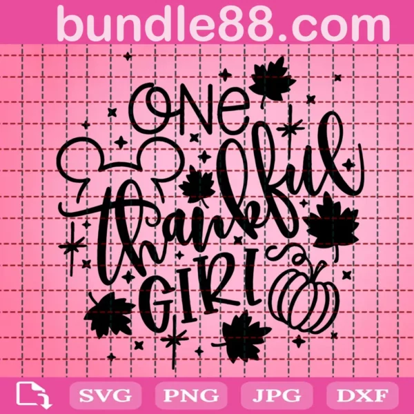 One Thankful Girl Svg