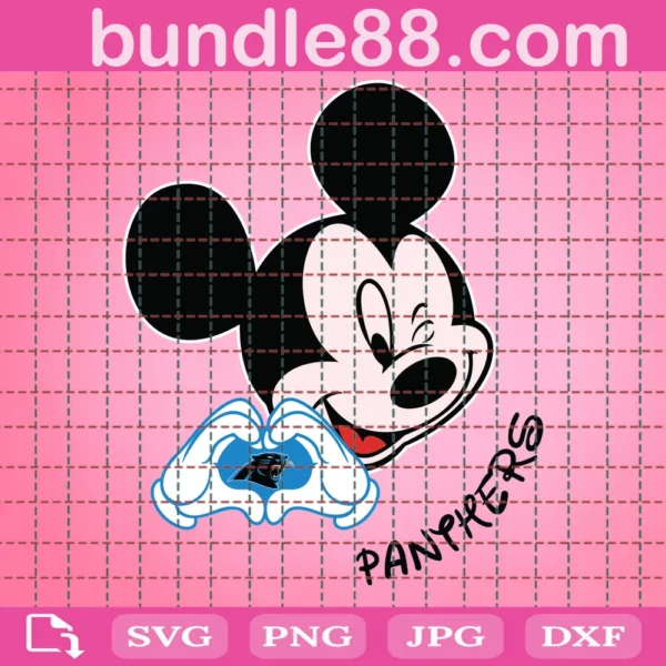 Panthers Mickey Mouse Football Svg