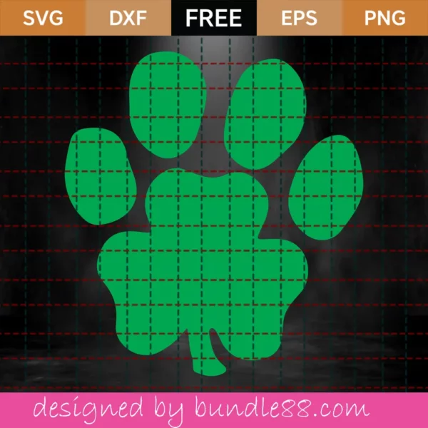 Paw Clover Svg Free