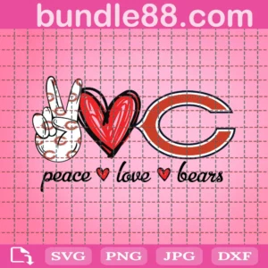 Peace Love Bears Svg