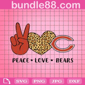 Peace Love Bears Svg